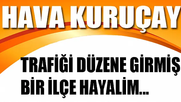 Trafiği düzene girmiş bir ilçe hayalim...