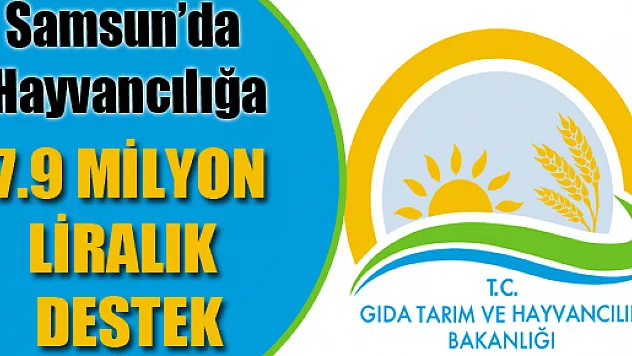 Samsun'da Hayvancılığa 7.9 Milyon Liralık Destek