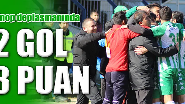 Sinop deplasmanında 2 GOL, 3 PUAN