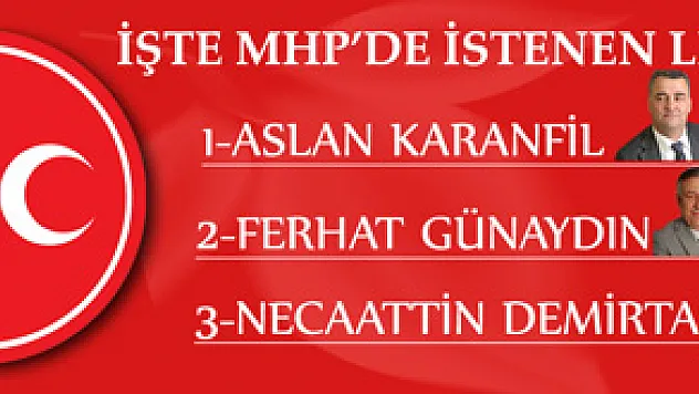 MHP' de 3 isim gerçek mi?
