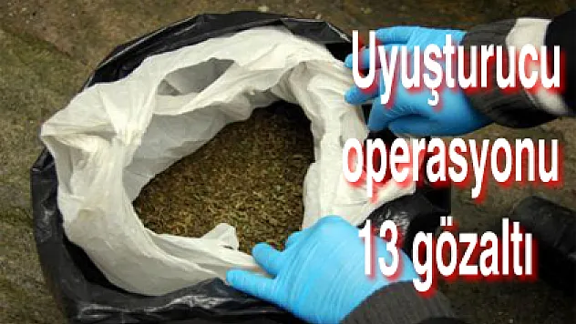 Uyuşturucu operasyonu  13 gözaltı
