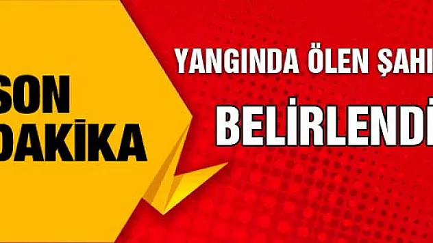 Yangında bulunan kişinin kimliği belirlendi