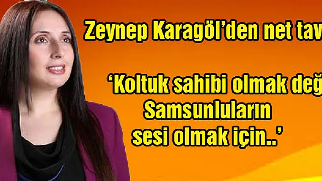 Zeynep Karagöl'den net tavır