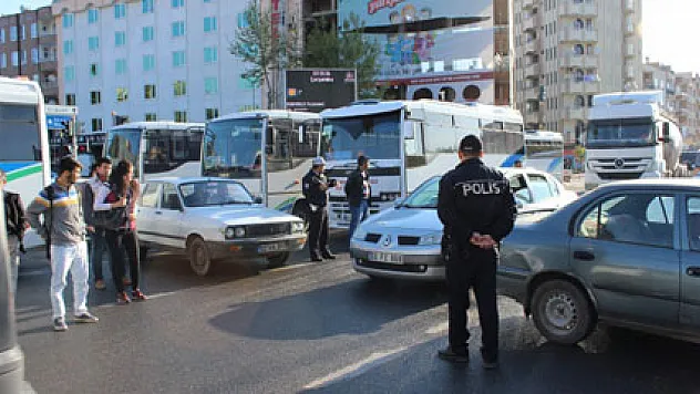 Adıyaman'da minibüs hattı eylemi