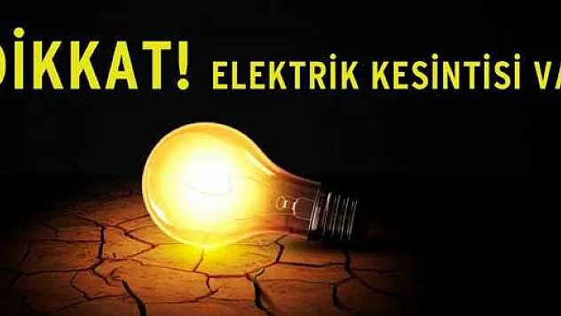  programlı elektrik kesintisi 