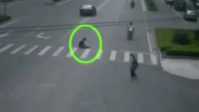 Yolun ortasında beklemesinin bir sebebi var!