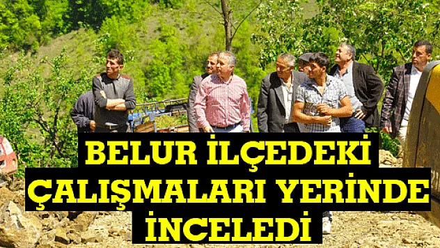 BELUR İLÇEDEKİ ÇALIŞMALARI YERİNDE İNCELEDİ