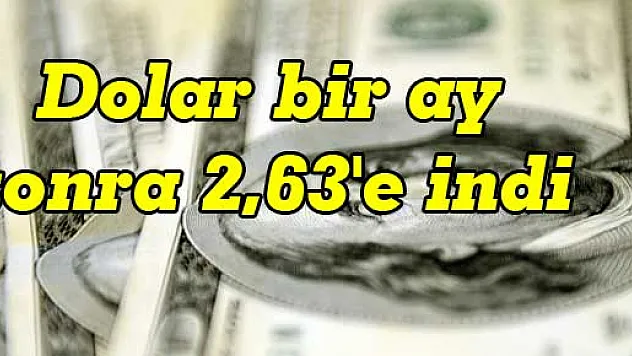 Dolar bir ay sonra 2,63'e indi