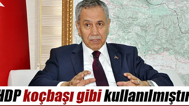 Bülent Arınç: 'HDP koçbaşı gibi kullanılmıştır'