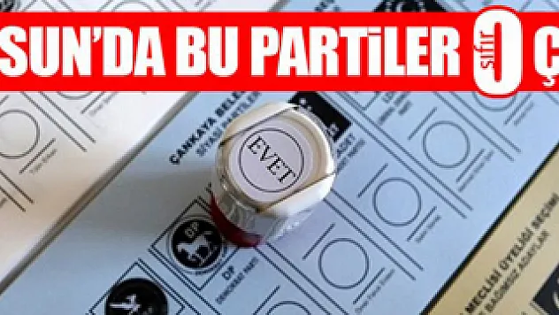 SAMSUN'DA BU PARTİLER SIFIR ÇEKTİ