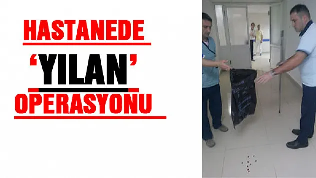 HASTANEDE 'YILAN' OPERASYONU