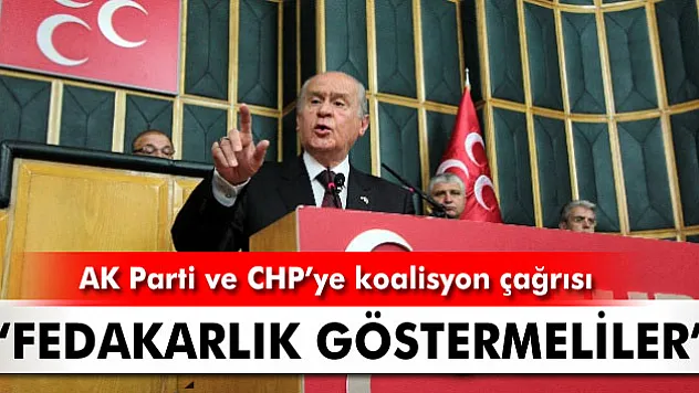 Bahçeli'den koalisyon çağrısı