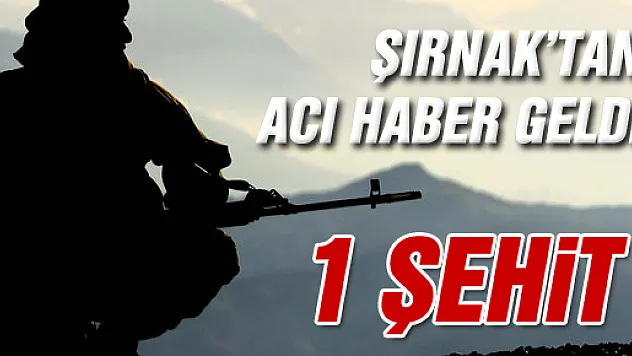 Şırnak'ta askeri birliğe saldırı: 1 şehit