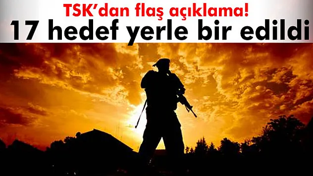 TSK: '17 hedef tam isabetle vuruldu'