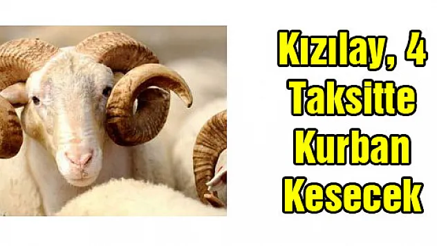 Kızılay, 4 Taksitte Kurban Kesecek
