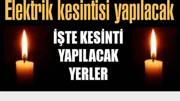 Samsun İlinde programlı elektrik kesintisi bildirimi