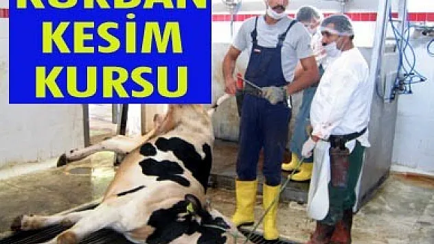 Kurban kesim elemanı kursuna başvurular başlıyor