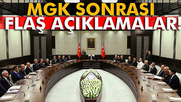 MGK sonrası flaş açıklamalar!