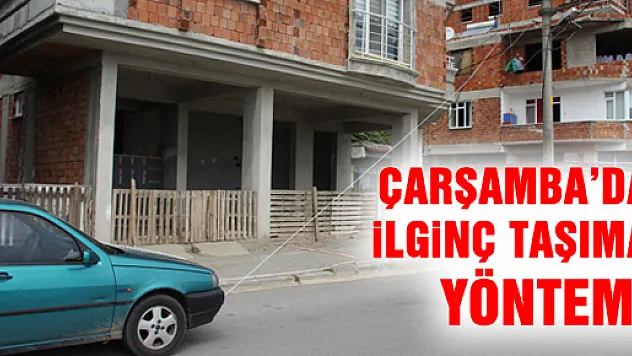 ÇARŞAMBALI VATANDAŞTAN İLGİNÇ TAŞIMA YÖNTEMİ