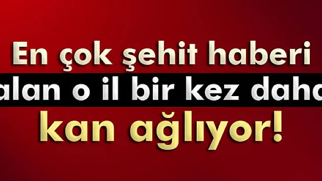 Şehit ateşi Osmaniye'ye düştü