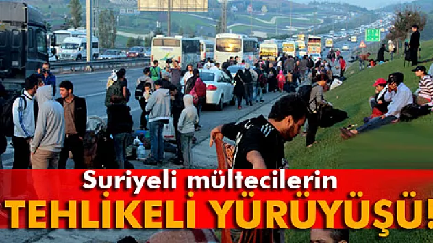 Suriyeli mültecilerin yürüyüşleri devam ediyor