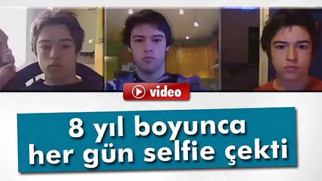 8 yıl boyunca her gün selfie çekti