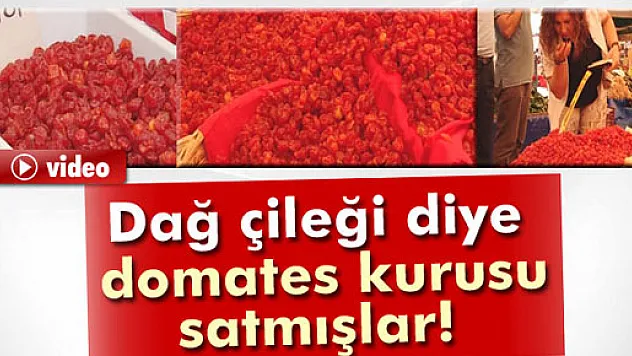 Domates kurusunu dağ çileği diye satmışlar