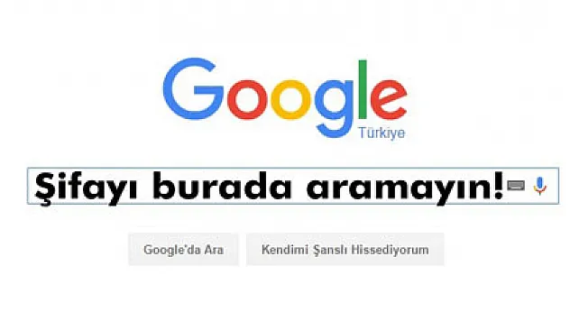 Şifayı Google'da aramak da hastalık