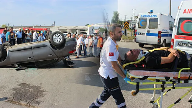 ÇARŞAMBA'DA TRAFİK KAZASI : 3 YARALI