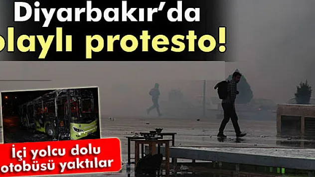 Diyarbakır'da terör protestosunda olaylar çıktı