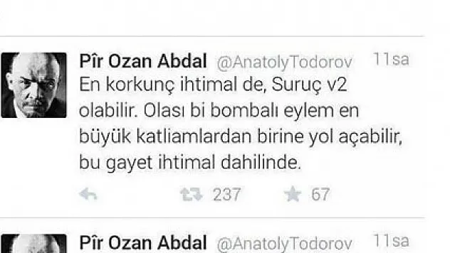 Patlamayla ilgili tweet atanlardan biri yakalandı