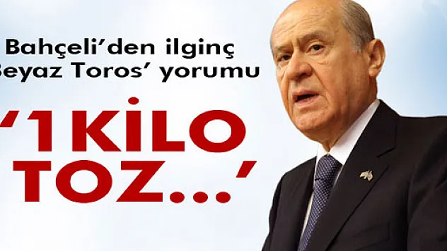 Bahçeli'den 'Beyaz Toros' açıklaması