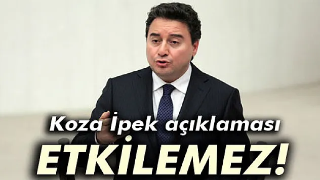 Babacan'dan Koza İpek açıklaması