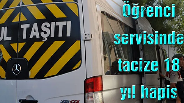 Öğrenci servisinde tacize 18 yıl hapis