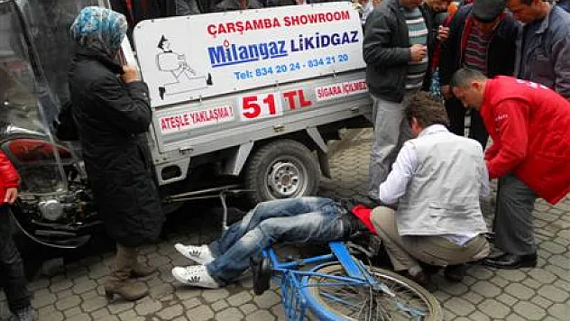 MOTOSİKLETLİ KAZA:1 YARALI…