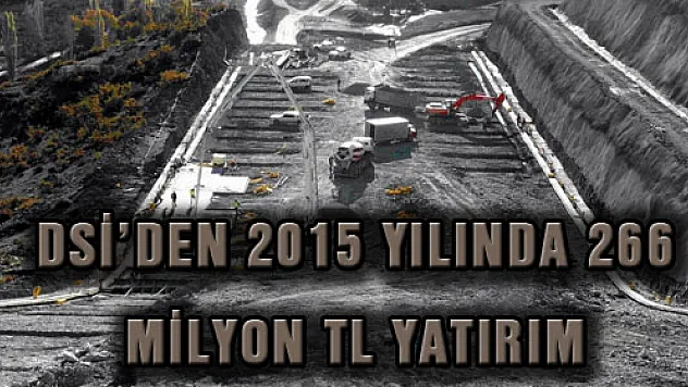 DSİ'DEN 2015 YILINDA 266 MİLYON TL YATIRIM