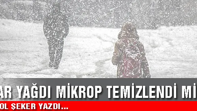 Kar yağdı, mikrop temizlendi mi?