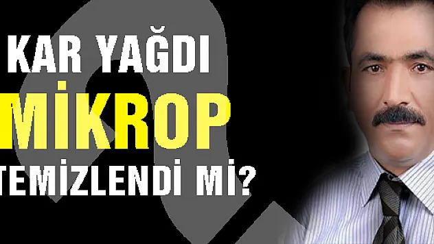 Kar yağdı, mikrop temizlendi mi?