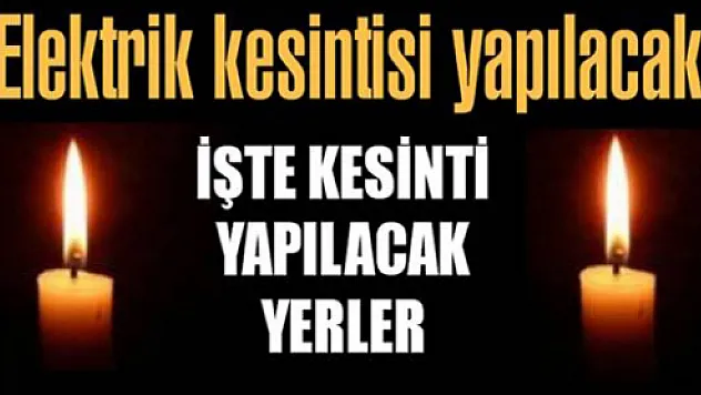 Samsun İlinde programlı elektrik kesintisi bildirimi