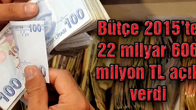 Bütçe 2015'te 22 milyar 606 milyon TL açık verdi