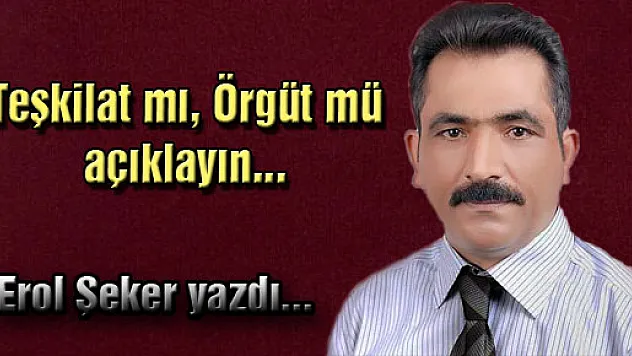 Teşkilat mı, Örgüt mü açıklayın...