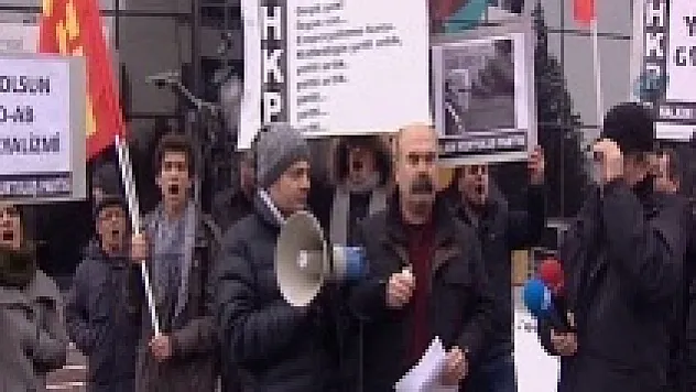 ABD Büyükelçiliği önünde 'Biden' protestosu