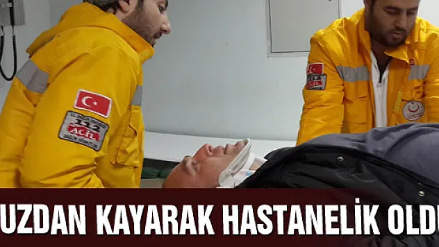 BUZDAN KAYARAK HASTANELİK OLDU