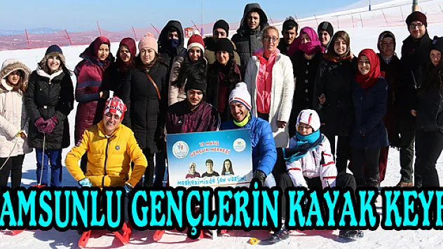SAMSUNLU GENÇLERİN KAYAK KEYFİ