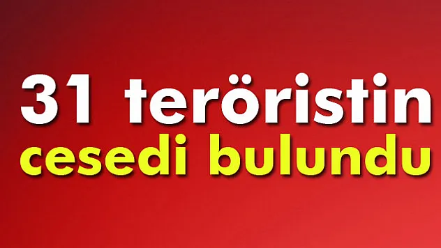 31 teröristin cesedi bulundu