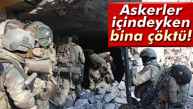 Sur'da içinde güvenlik güçlerinin bulunduğu bina çöktü