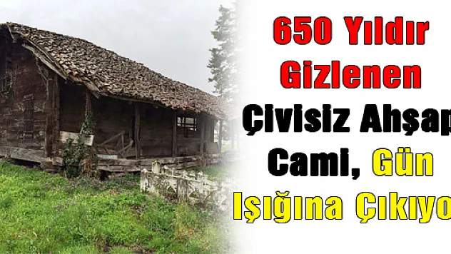 650 Yıldır Gizlenen Çivisiz Ahşap Cami, Gün Işığına Çıkıyor