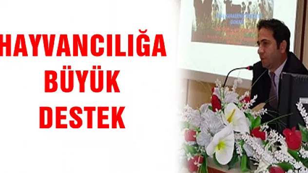 HAYVANCILIĞA BÜYÜK DESTEK