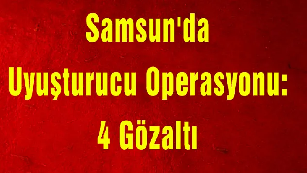 Samsun'da Uyuşturucu Operasyonu: 4 Gözaltı