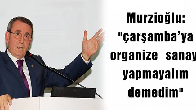 Murzioğlu: 'çarşamba'ya organize sanayi yapmayalım demedim' 